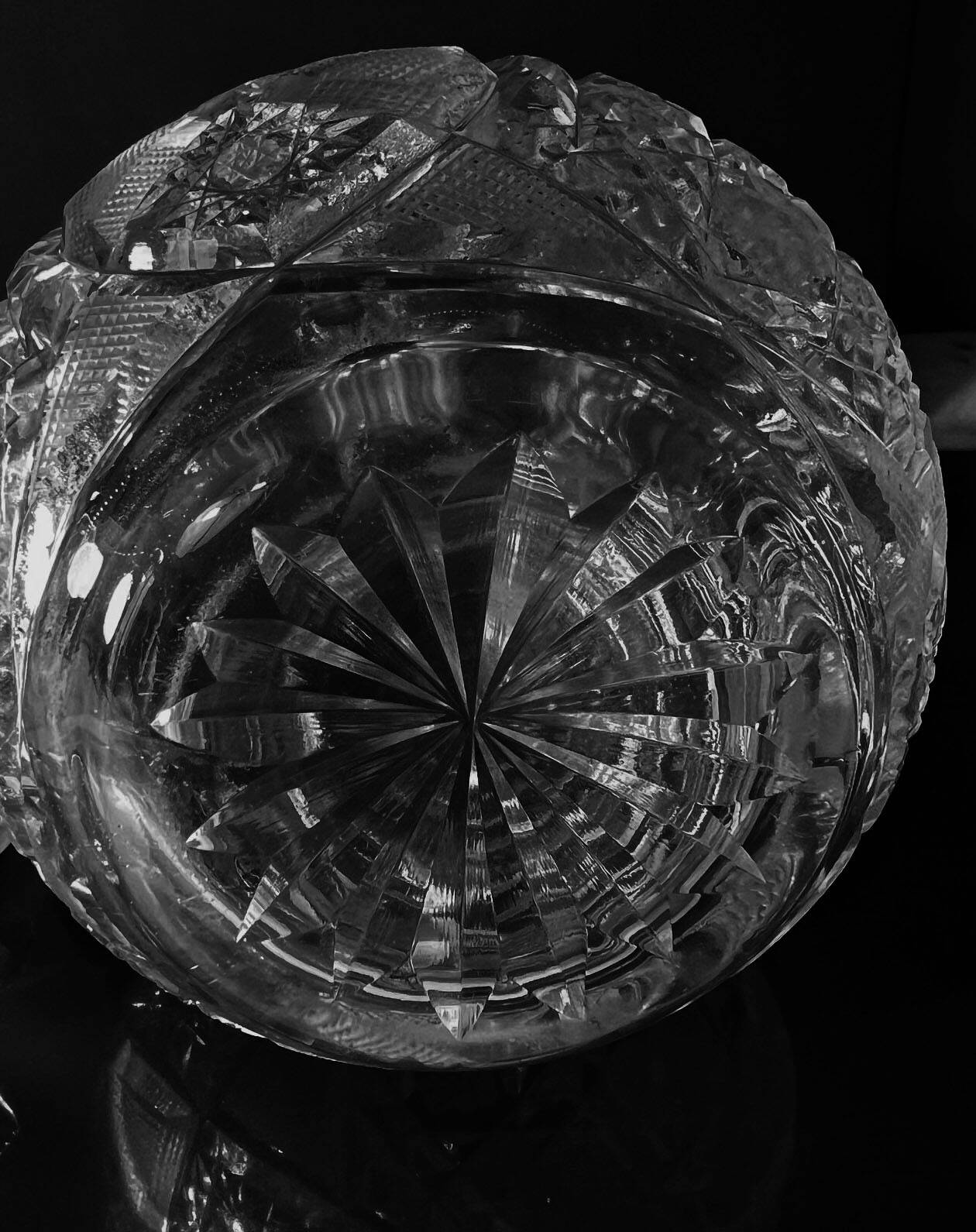 Vintage Cut Crystal Glass Carafe, 1960