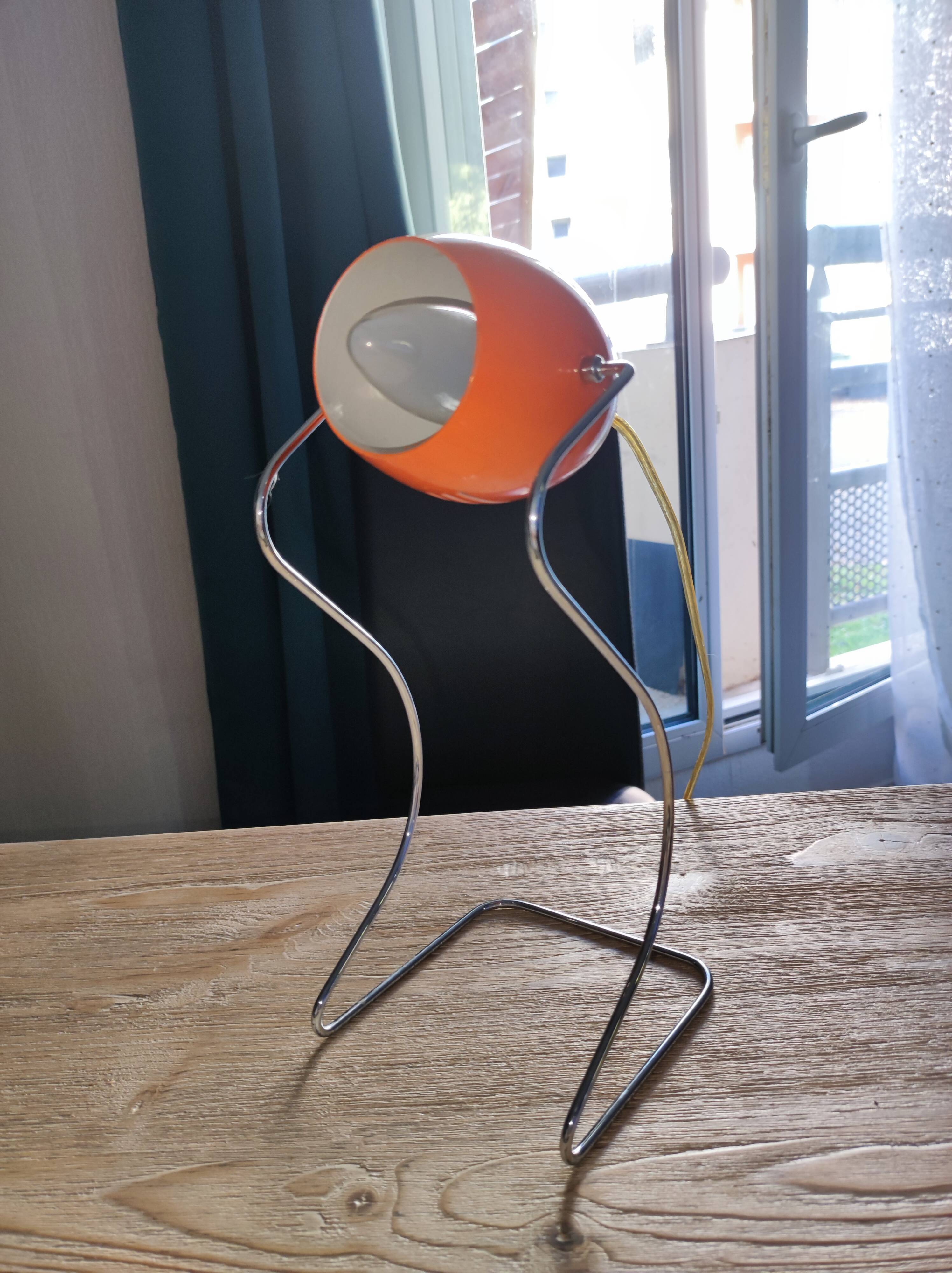 Orange metal lamp