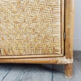 Low rattan buffet