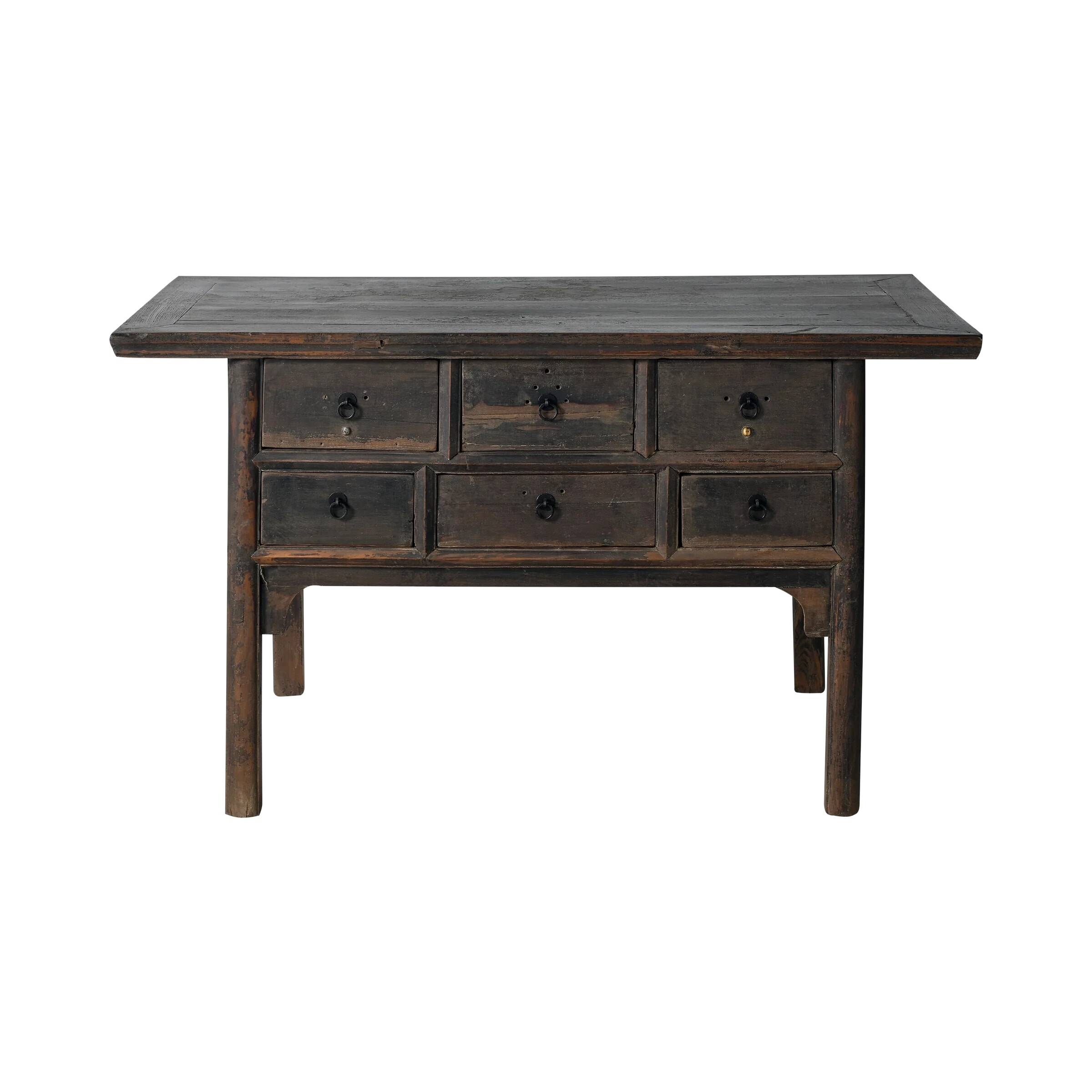 Longnan - Antique Chinese elm console with drawers no. 1