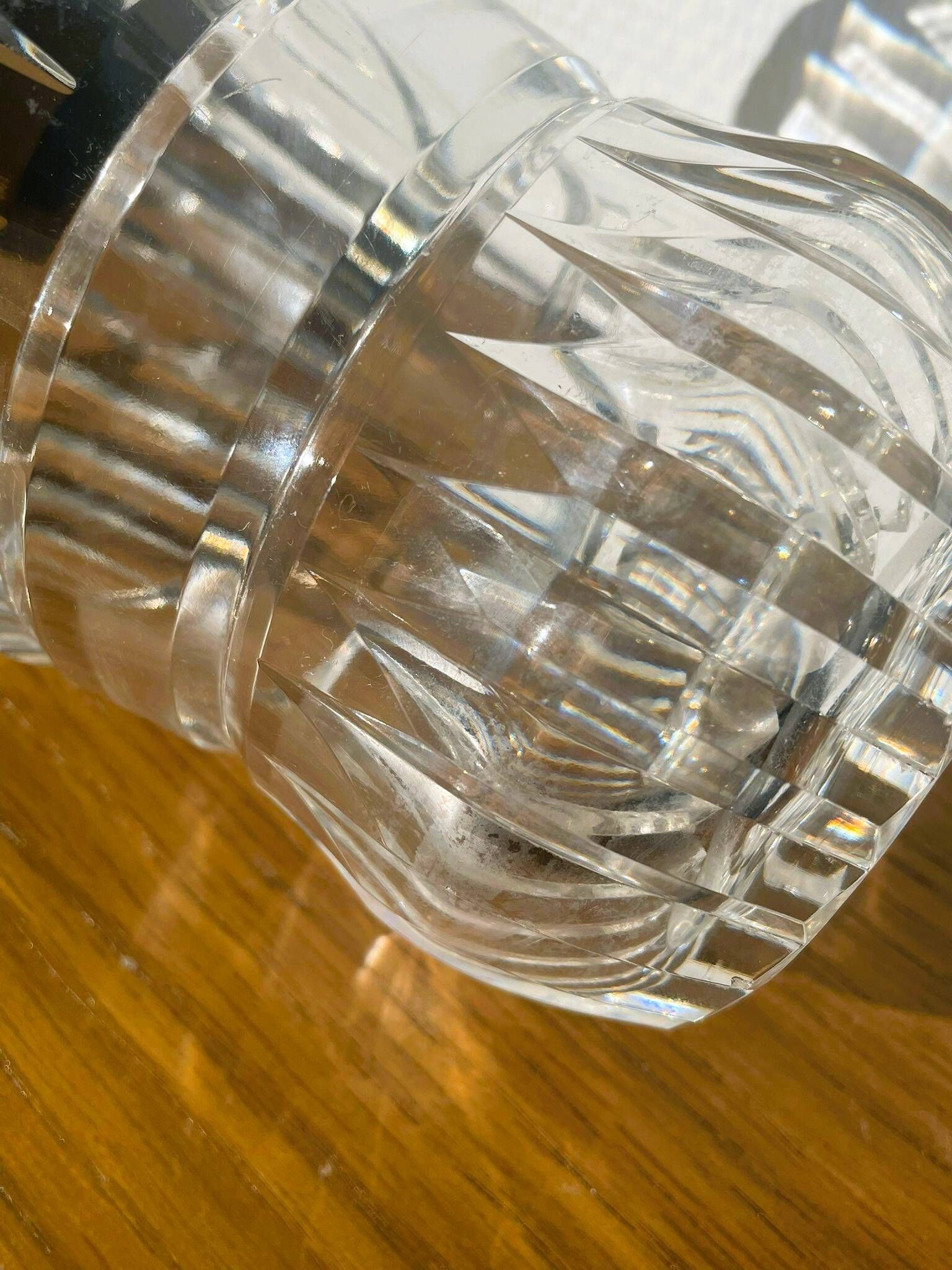 Clear crystal vase Val Saint Lambert