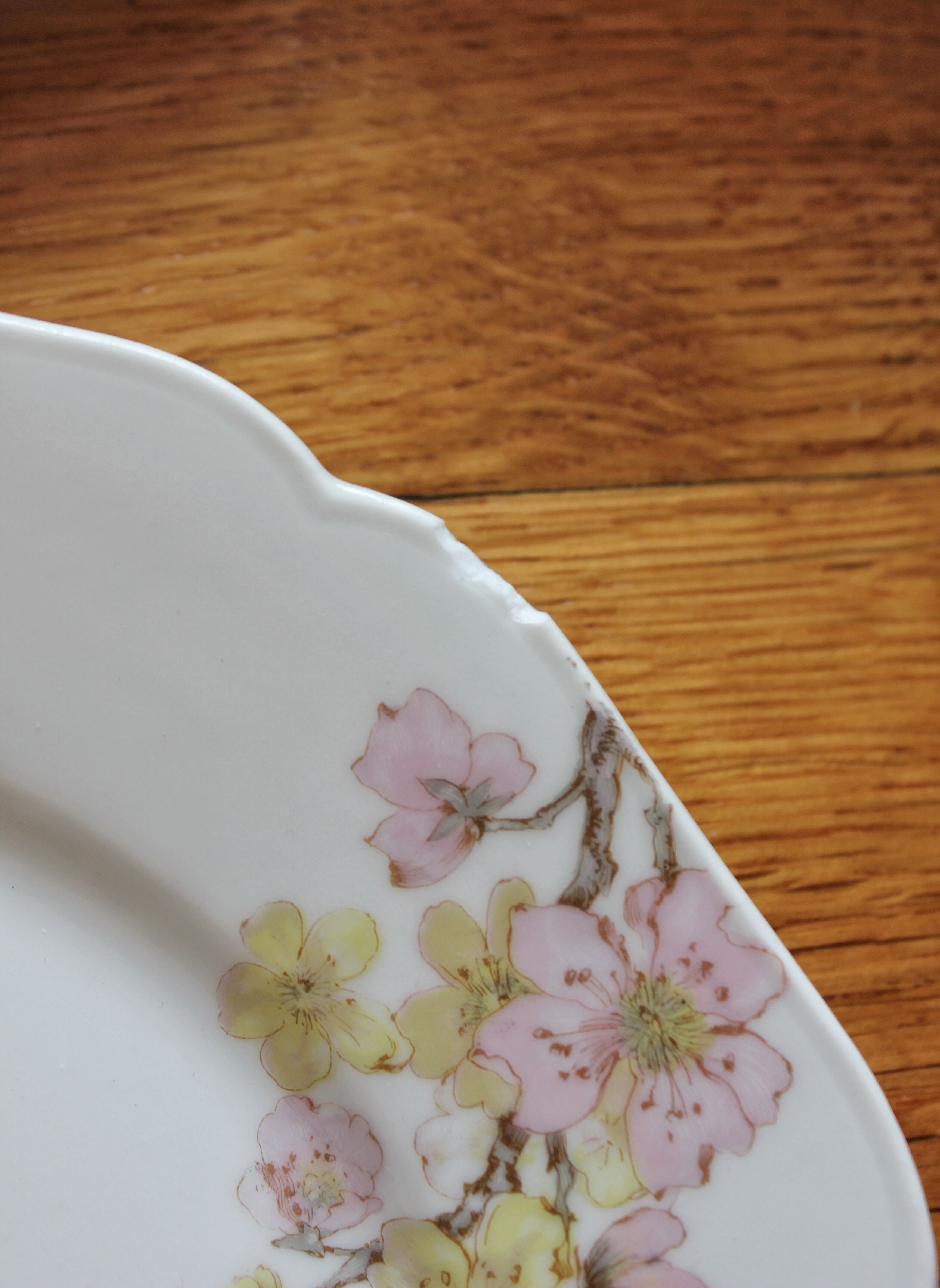 Six antique H&C porcelain dessert plates, Maison Ragot Lille, early 20th century