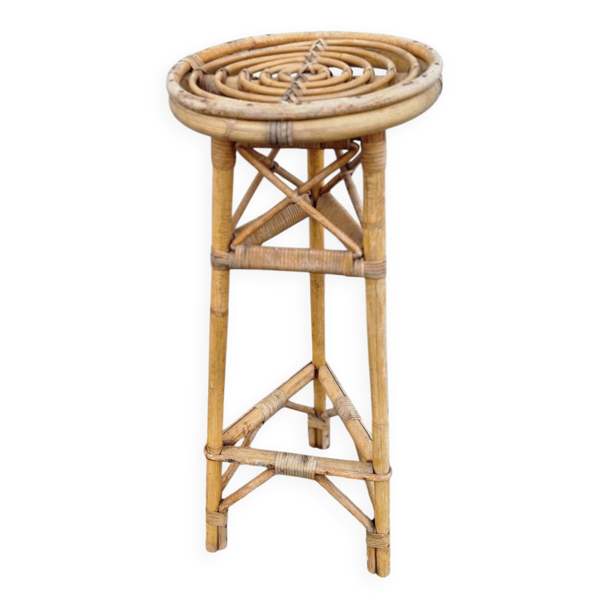 Vintage wicker stool