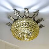 Large ornate Regency style flush mount lamp