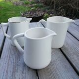 Lot of white porcelain pitchers