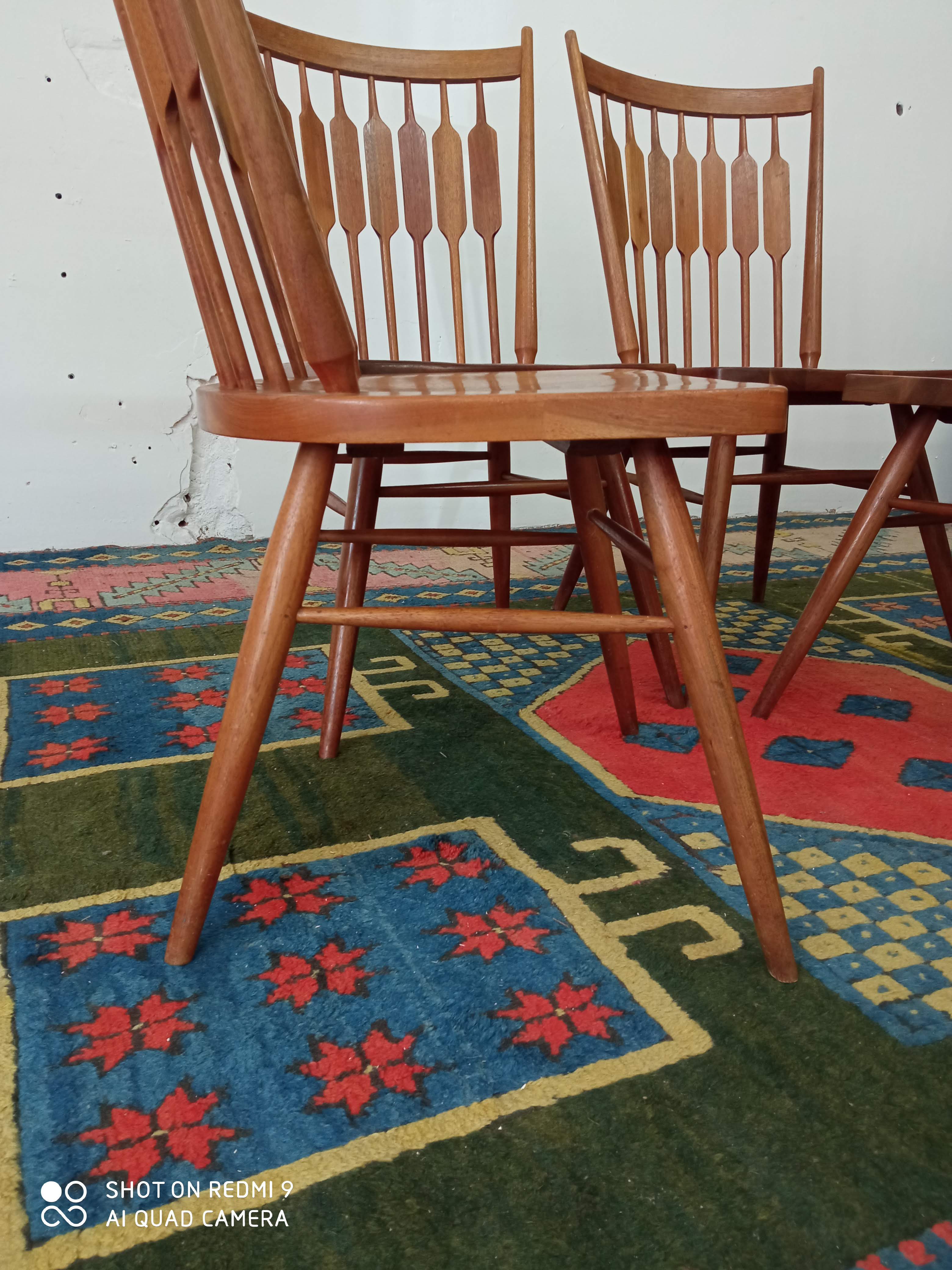 Kipp Stewart 50s walnut chairs for Drexel
