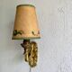 Bronze wall light, golden brass, clip-on wallpaper lampshade