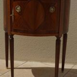 Antique half moon console-chest made by fils d'alfred wimphen in marquetry 2 drawers