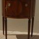 Antique half moon console-chest made by fils d'alfred wimphen in marquetry 2 drawers