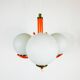Richard Essig orange chandelier with opaline glasses, 1970