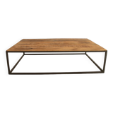 Minimalist Table in Iron and Recycled Oak