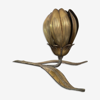 Vintage brass flower ashtray 1970