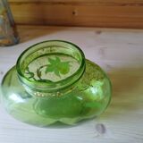 Enameled vase. original form. very fine work.
