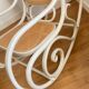 Rocking Chair THONET late 19th century in curved wood with a grey ceruse finish.