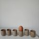 Set of 6 stoneware egg cups