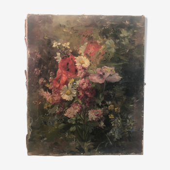 Peinture nature morte fleurs