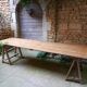 grande table de guinguette en bois sapin