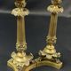 Pair of gilt and chiseled bronze candlesticks from the Restoration period
