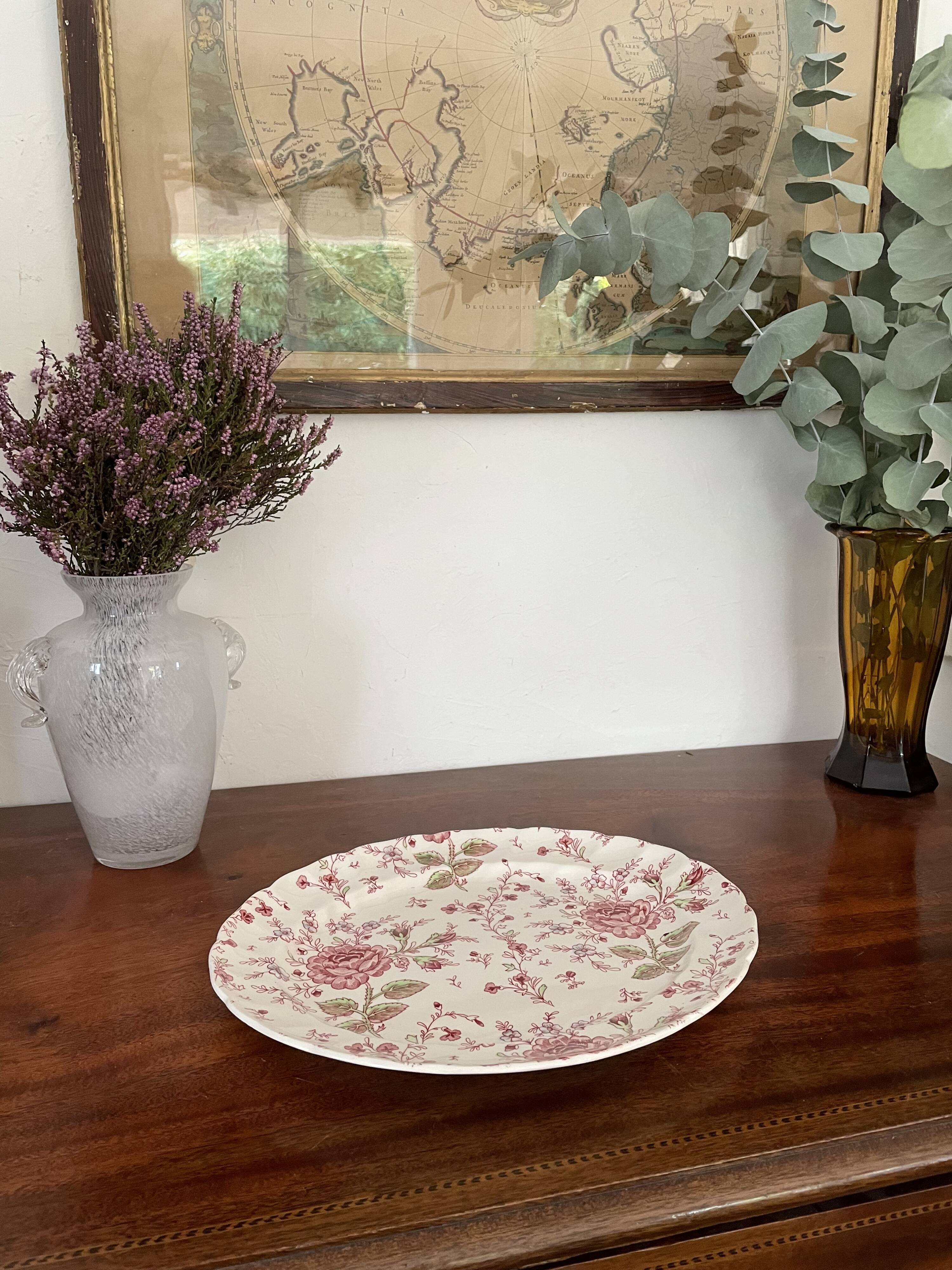 Oval dish rose Chintz Johnson Brothers vintage