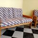 Vintage Scandinavian living room in solid pine