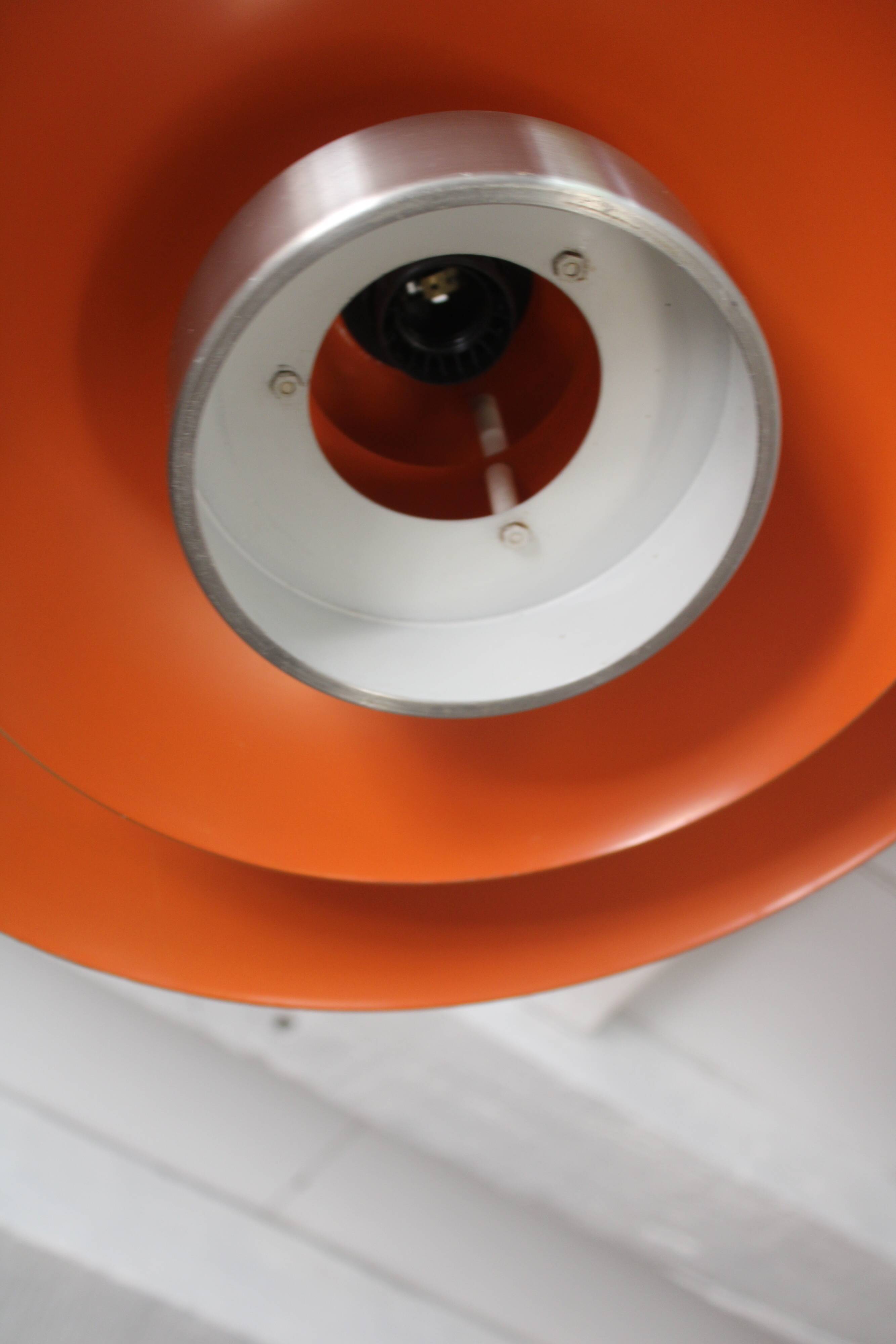 Suspension alu brossé orange
