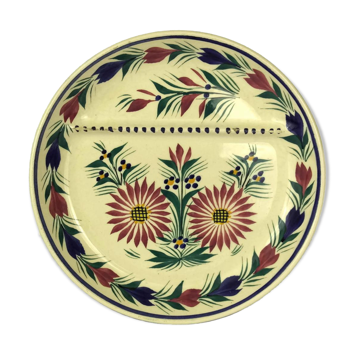 Quimper pottery asparagus plate