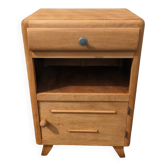 Vintage bedside table with compass legs