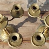 Duo of bronze candlesticks