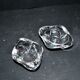 Bayel modernist design crystal salt cellars - vintage salt cellars