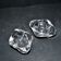 Bayel modernist design crystal salt cellars - vintage salt cellars