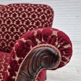 1950s, Danish 3 seater sofa, original condition, furniture velour, beech wood.
