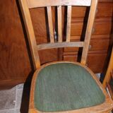 1950s table with 2 extensions and 6 bistro-style chairs