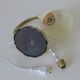 Antique Bedside Lamp / Art Deco Desk Lamp / Brass Table Light / Hand Blown