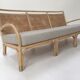 3-seater rattan and canning sofa