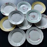 Mismatched vintage dinner plates