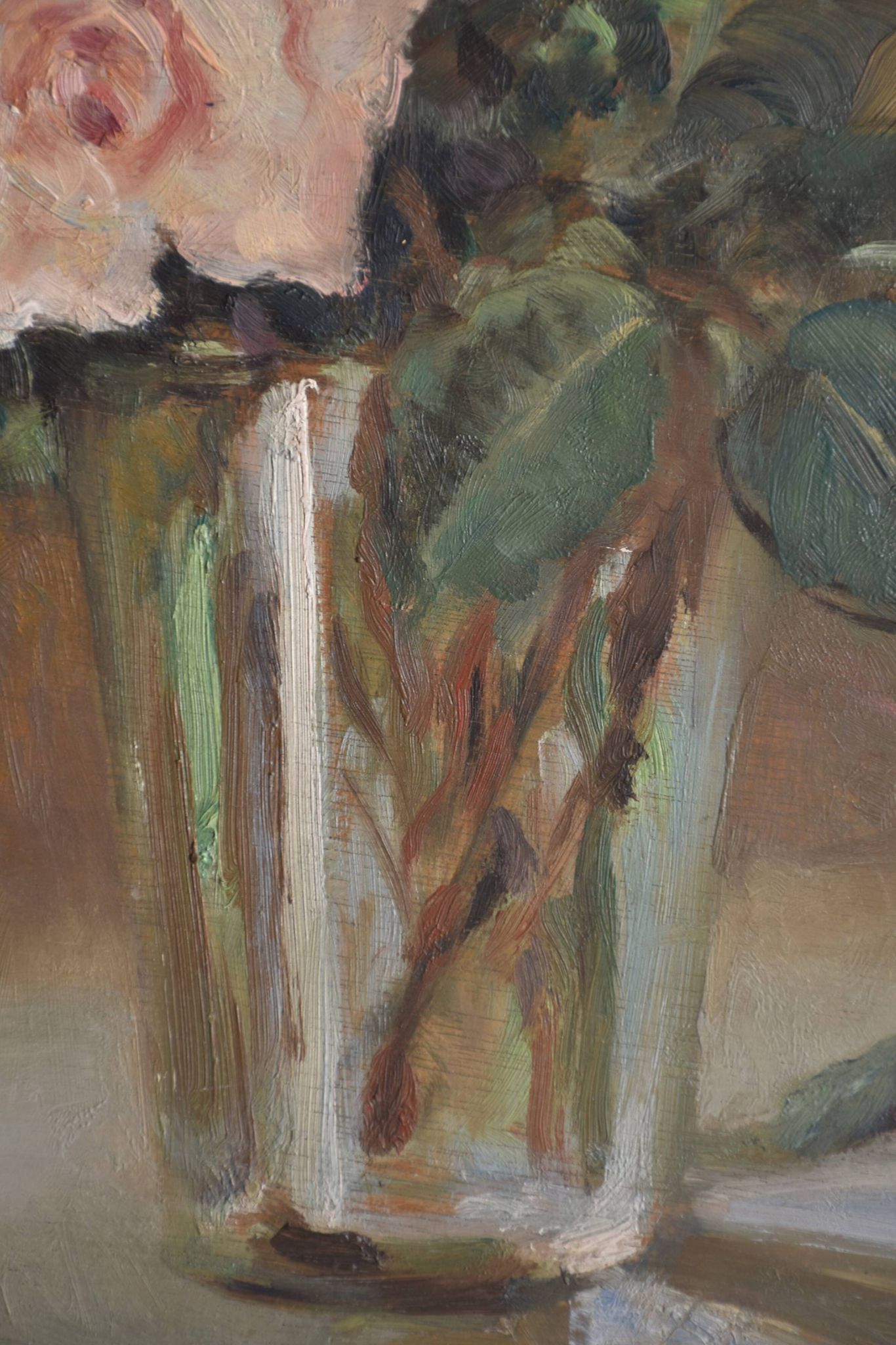Hippolyte Léty, Roses dans un verre (vers 1920)