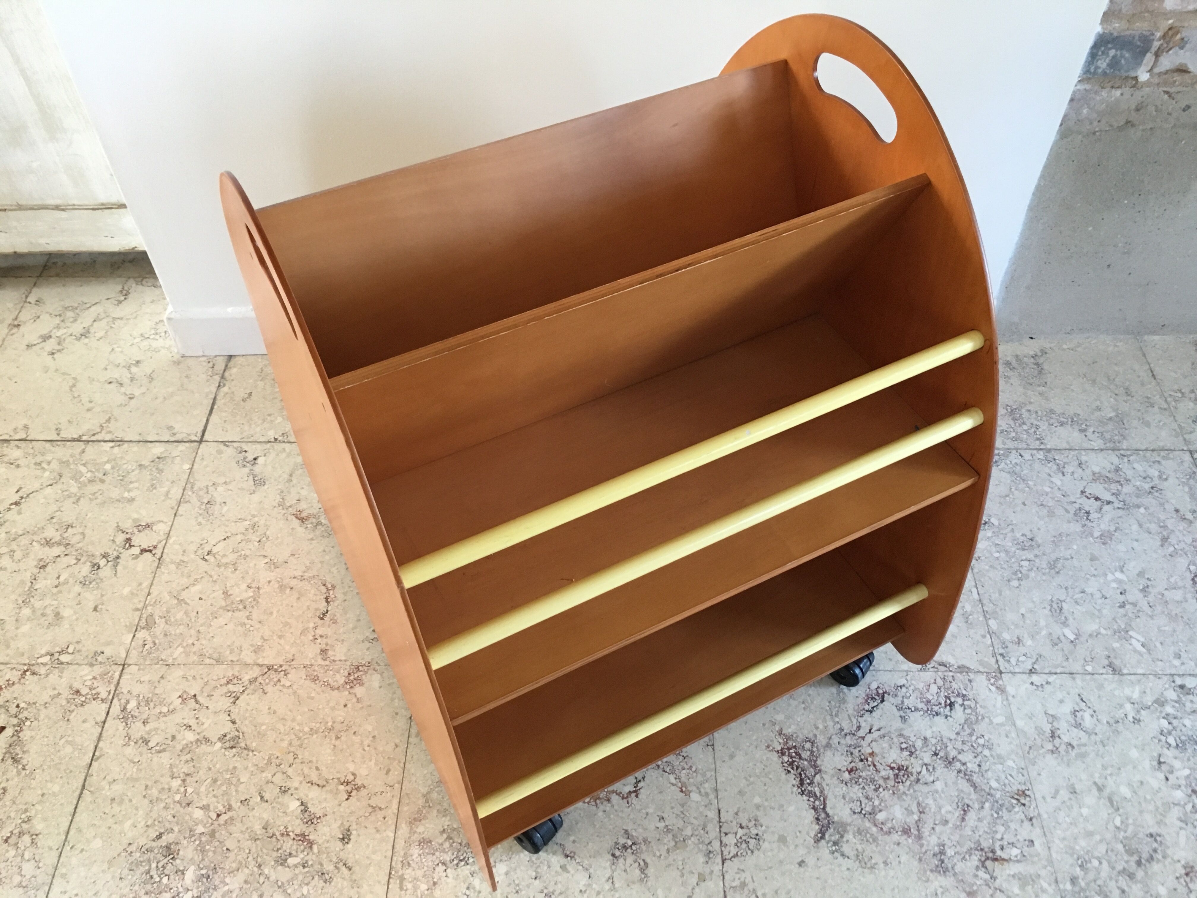 Library on vintage wheels