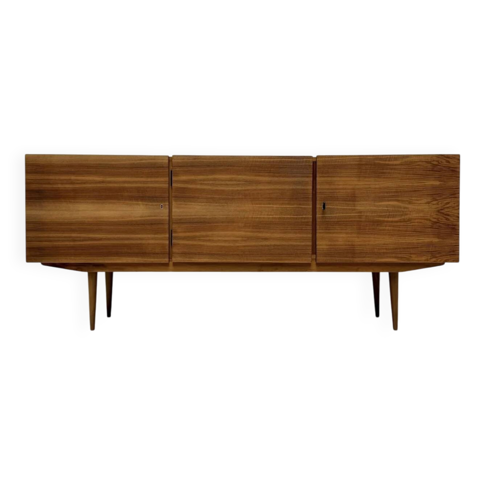 1960s vintage German mid-century walnut sideboard
