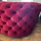 Seat / sofa / bank chesterfield wine red velvet retro