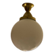 Antique opaline glass ball pendant light