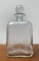 Vintage Danish glass bottle with engraving.
