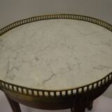 Side table in mahogany and marble top