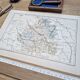 Map of Indre, printed in 1889. Authentic Vintage.