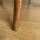 VINTAGE RATTAN SIDE TABLE PEACOCK PATTERN
