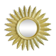Vintage gold-colored sunburst mirror