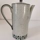 Cafetière vintage en grès moucheté – décor floral bleu marine