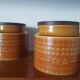 Lot de 2 pots vintage avec couvercle