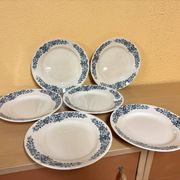 Longchamp Terre De Fer Alesia - 6 flat plates in antique earthenware
