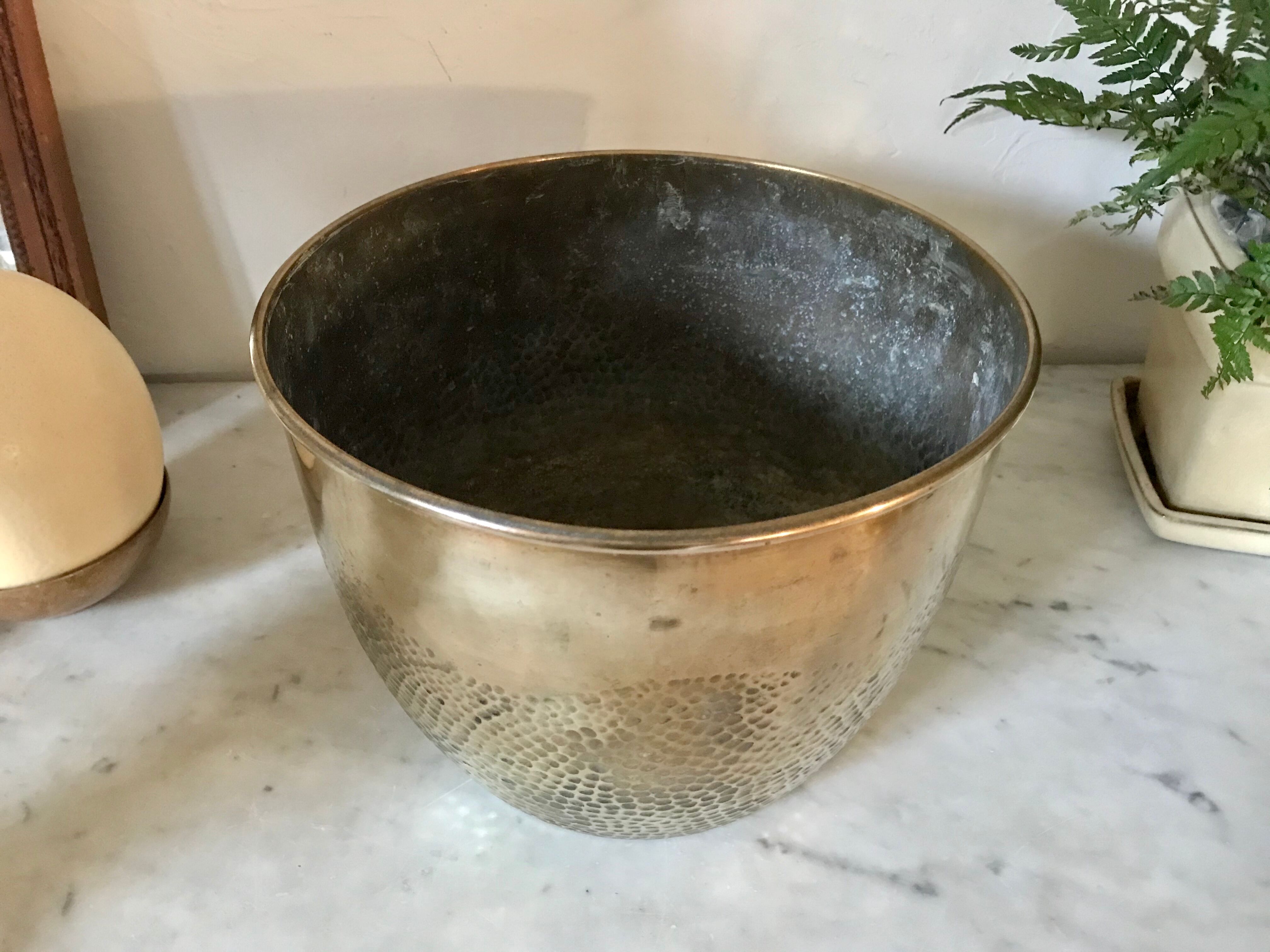 Vintage brass pot cover