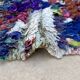 Colorful Boucherouite Berber rug - 139 x 233 cm